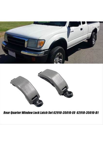 2pcs Araba Arka Çeyrek Pencere Kilit Mandal Seti 62910-35010-E0 Toyota Tacoma Için 1995-2001 Hilux 97-06 62910-35020-B0 Siyah (Yurt Dışından) fırsatları