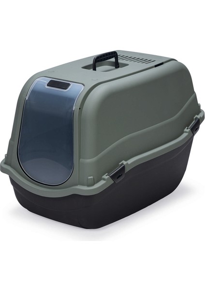 Xmpdby Beeztees Kapalı Kedi Tuvaleti, Koku Filtreli, Antrasit Koyu Mavi, 64X44X46CM