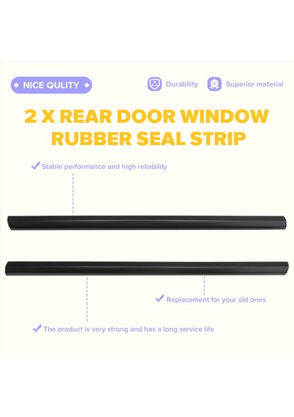 2pcs/set Arka Yan Pencere Kauçuk Şerit Harika Duvar Haval H3 H5 Arka Kapı Cam Sütun Dekoratif Şerit Sızdırmazlık Şeridi (Yurt Dışından) fırsatları