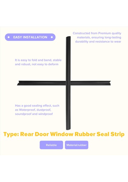 2pcs/set Arka Yan Pencere Kauçuk Şerit Harika Duvar Haval H3 H5 Arka Kapı Cam Sütun Dekoratif Şerit Sızdırmazlık Şeridi (Yurt Dışından) indirimleri