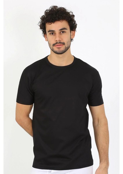 Erkek Sıfır Yaka Siyah Penye Atlet