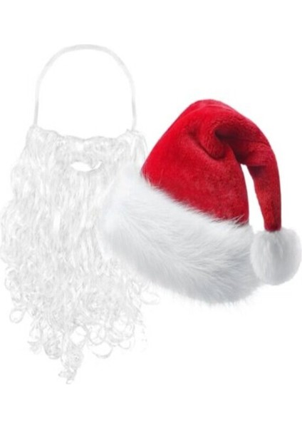Yetişkinler Için Noel Baba Şapka ve Sakal Seti, Eğlence ve Kutlama Aksesuarları fiyatları