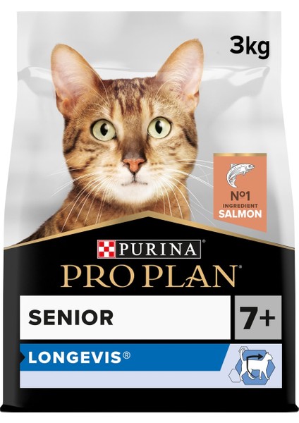 +7 Senior Somonlu Kedi Maması - 3 Kg