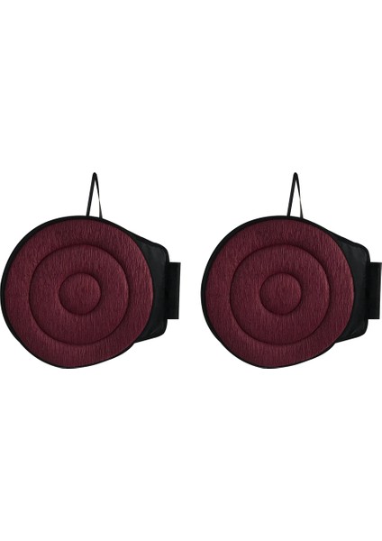 2pcs 360 ° Dönen Koltuk Yastığı Araba Için 15 7 Inç Koltuk Yastığı Ev Için Yaşlılar Için Döner Koltuk Ofis Sandalyeleri Bordo (Yurt Dışından)