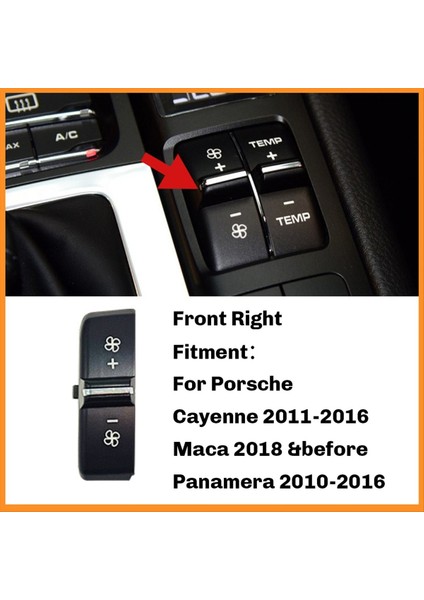 Ön Arka Konsol Hava Havalandırma Sıcaklığı Havalandırma Porsche Için A/c Düğmesi Anahtar Kapaklarını Ayarlayın Cayenne Panamera Macan B (Yurt Dışından) fırsatları