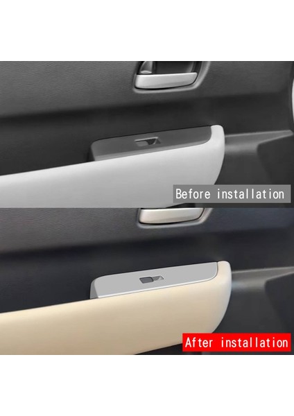 Araba Penceresi Cam Asansör Anahtarı Paneli Trim Çıkartmaları Honda Freed Hava Crosstar 2024 Iç Aksesuarlar Gümüş Rhd (Yurt Dışından) modelleri