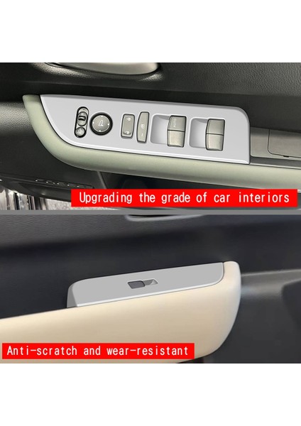 Araba Penceresi Cam Asansör Anahtarı Paneli Trim Çıkartmaları Honda Freed Hava Crosstar 2024 Iç Aksesuarlar Gümüş Rhd (Yurt Dışından) fırsatları