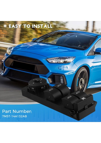 Araba Sol Ön El Elektrikli Güç Penceresi Asansör Kontrol Anahtarı 7M5T-14A132AB Ford Focus 2009-2013 Lhd (Yurt Dışından) modelleri