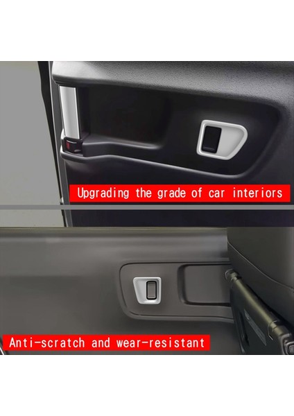 Araba Orta Kapı Tutucu Trim Çerçeve Honda N-Box 2024 Orta Kapı Anahtarı Döşeme Çıkartmaları Rhd Gümüş (Yurt Dışından) indirimleri