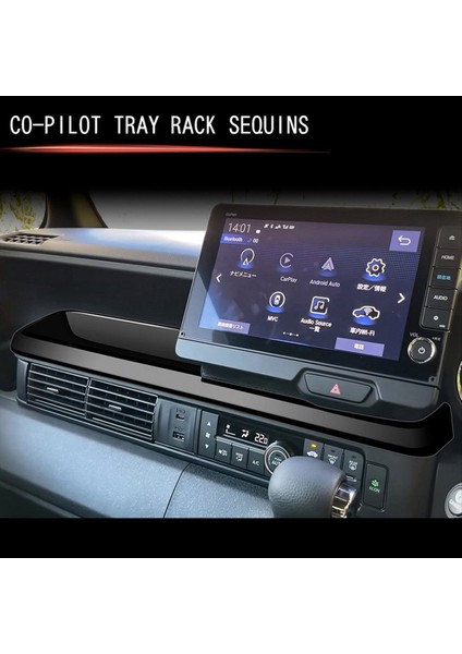 Araba Gösterge Tablosu Dekoratif Panel Ortak Pilot Tepsisi Raf Trim Stickers Honda N-Box Rhd Parlak Siyah Için Merkez Konsol Trim (Yurt Dışından) fiyatları