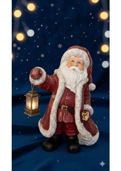 Kırmızı Noel Baba Biblo, Ev Dekorasyonu, El Fenerli, 46X35 Cm, Şık ve Sıcak Atmosfer modelleri