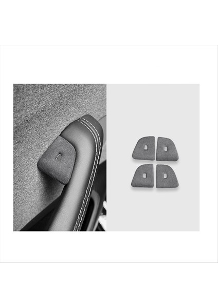 Tesla 2024 Model 3 Highland Araba Kapı Anahtarı Sticker Süet Süet Dekorasyon Sticker Otomatik Iç Aksesuar (Yurt Dışından) fiyatları