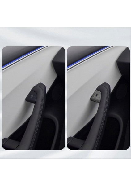 Tesla 2024 Model 3 Highland Araba Kapı Anahtarı Sticker Süet Süet Dekorasyon Sticker Otomatik Iç Aksesuar (Yurt Dışından) modelleri