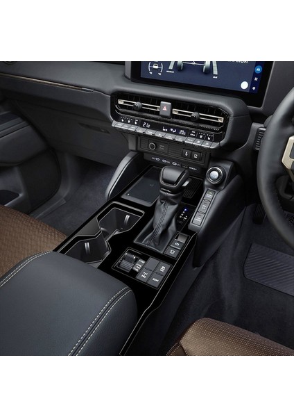 Toyota Prado LC250 2024 Rhd Glossy Siyah Için Araba Merkezi Dişli Vites Vites Paneli Trim Kapak Çıkartmaları (Yurt Dışından) fiyatları