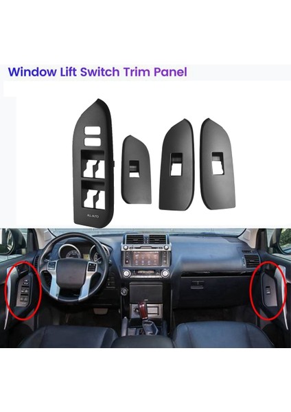 Araba Ön Cam Kilit Cam Asansör Anahtarı Trim Panel Kapak 74232-60600-C0 Toyota Prado LC150 2010-2019 Lhd (Yurt Dışından) indirimleri