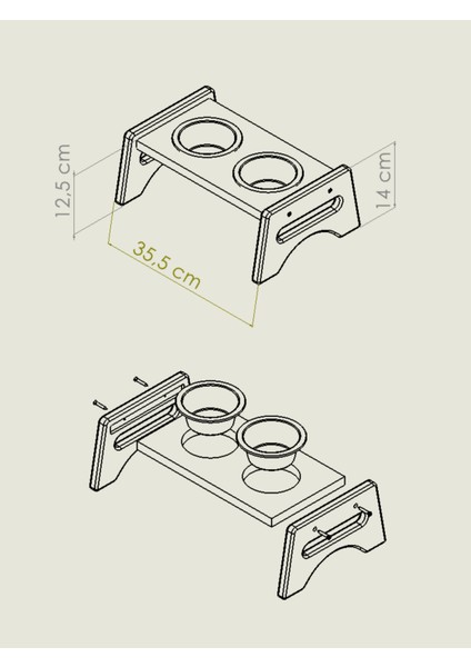Patistil Kedi & Köpek Mama Standı fiyatları
