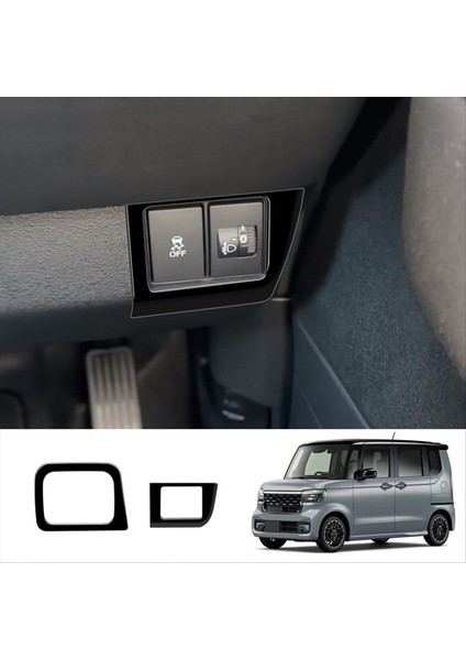 Araba Vb Trim Frame Far Ayarı Trim Çerçeve Esp Düğmesi Honda N-Box 2024 Rhd Parlak Siyah Için Trim Çerçeve (Yurt Dışından) modelleri