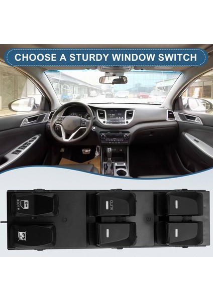 Araba Sürücü Tarafı Elektrikli Güç Penceresi Kontrol Anahtarı 93570-2S910 935702S910 Hyundai Tucson Için 2009-2015 Lhd (Yurt Dışından) fırsatları