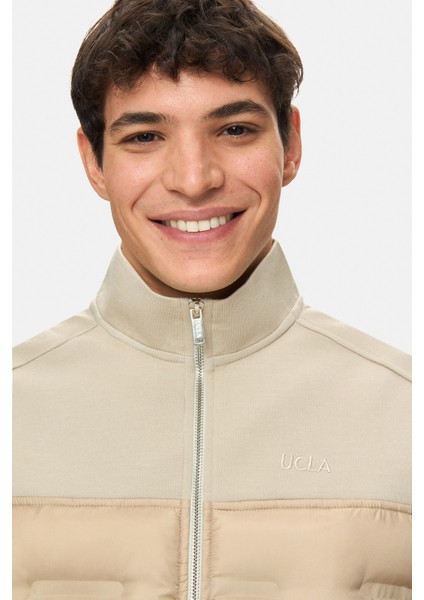 Mathıas Koyu Bej Fermuarlı ve Cepli Scuba Kumaş Standard Fit Erkek Yelek fırsatları