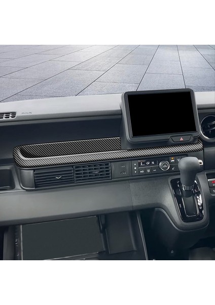 Araba Gösterge Paneli Dekoratif Panel Ortak Pilot Tepsi Raf Trim Stickers Honda N-Box Rhd Karbon Fiber Için Merkez Konsol Trim (Yurt Dışından) fiyatları