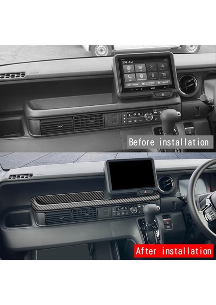 Araba Gösterge Paneli Dekoratif Panel Ortak Pilot Tepsi Raf Trim Stickers Honda N-Box Rhd Karbon Fiber Için Merkez Konsol Trim (Yurt Dışından) modelleri