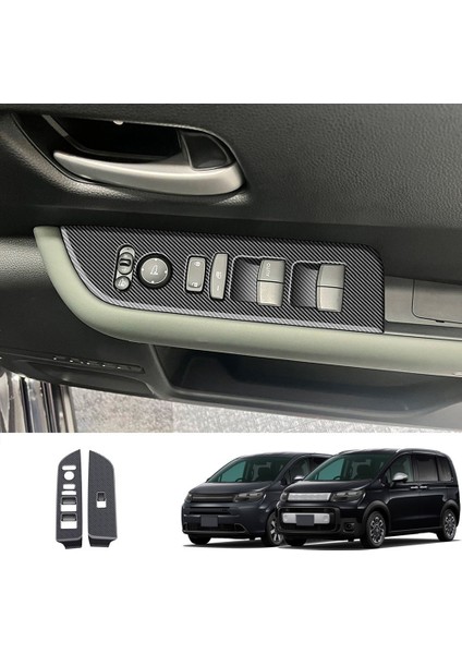 Araba Penceresi Cam Asansör Anahtarı Paneli Trim Çıkartmaları Honda Freed Hava Crosstar 2024 Iç Aksesuarlar Karbon Fiber Rhd (Yurt Dışından) fırsatları