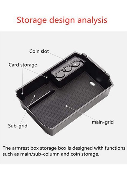 Merkezi Kolçak Depolama Kutusu Değiştirilmiş Merkezi Kontrol Sikke Depolama Kutusu Mitsubishi Eclipse Cross 2017-2019 Için (Yurt Dışından) modelleri