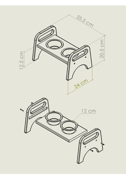 Akçehome Mamamod Kedi & Köpek Mama Standı fiyatları