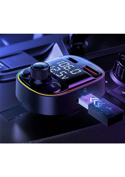 Araba Bluetooth 5 0 Mp3 Çalar Fm Çift Dijital Ekran Iki Cep Telefonu Bağlayabilir Araç Şarj Cihazı PD20W+QC18W Hızlı Şarj (Yurt Dışından) indirimleri