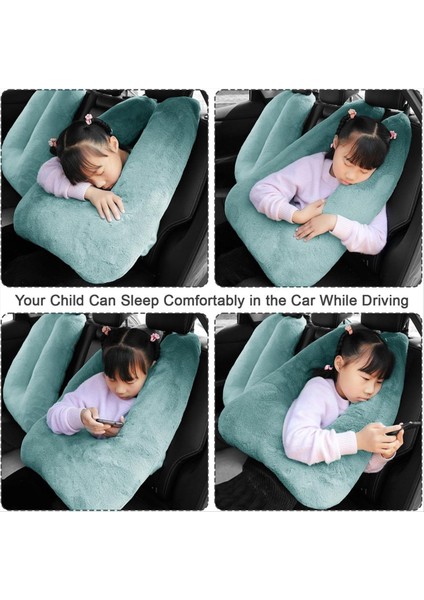 Seyahat Yastığı Çocuk Seyahat Yastığı Çok Fonksiyonlu Araç U Şeketli Yastık Arka Koltuk Kafaları ve Vücudu (Yeşil) (Yurt Dışından) fiyatları