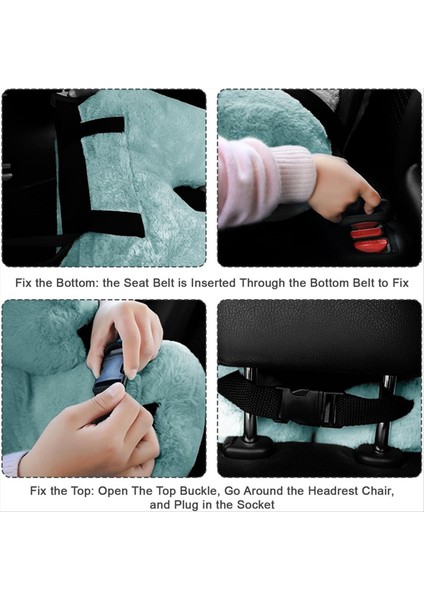 Seyahat Yastığı Çocuk Seyahat Yastığı Çok Fonksiyonlu Araç U Şeketli Yastık Arka Koltuk Kafaları ve Vücudu (Yeşil) (Yurt Dışından) modelleri