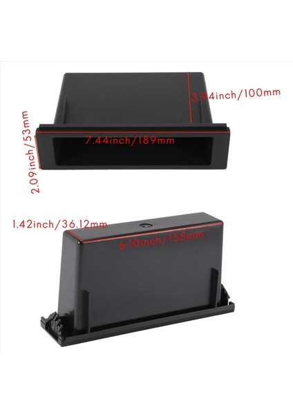 4x Evrensel Araba Çifte 1 Din Çizgi Fincan Tutucu Saklama Kutusu Stereo Radyo Için Plastik (Yurt Dışından) fiyatları