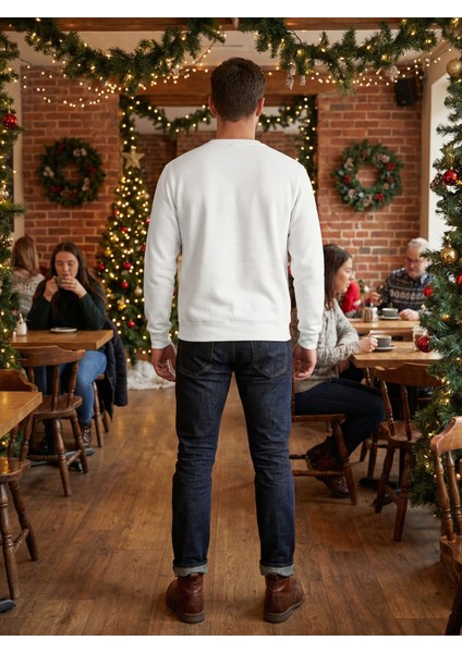 Noel Işıltısı Sweatshirt Beyaz fiyatları