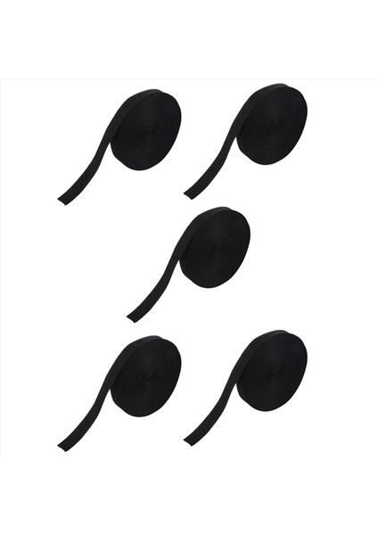 5pcs 25MMX20M Rulo Naylon Bant Kayışı Için Dokuma Torbası Çember Kayış Kayışı Dıy Zanaat Yapımı - Siyah (Yurt Dışından)