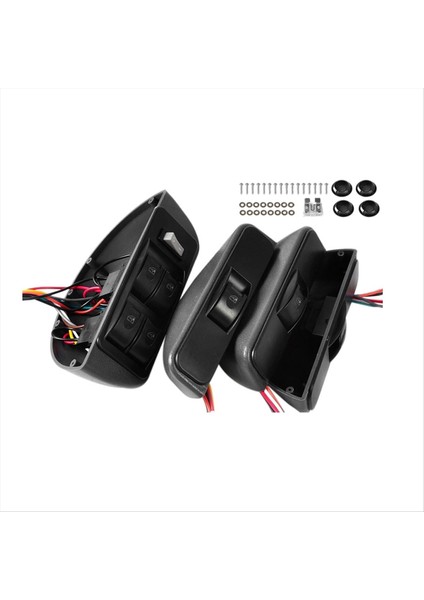 12V Araba Evrensel Hilal Güç Penceresi Anahtarı Kiti 4 Kapılı Güç Penceresi Anahtarı Araç Elektrikli Pencere Asansör Anahtarı Kiti (Yurt Dışından)