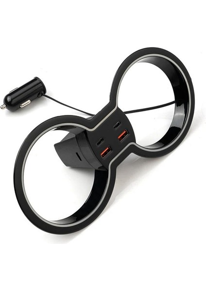 Honda Civic Için Araba Su Kupası Tutucu Ortam Işığı 11TH 2021-2024 Hatchback Merkezi Kontrol Hızlı Şarj Genişleme Dock (Yurt Dışından)