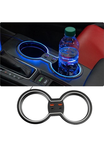 Honda Civic Için Araba Su Kupası Tutucu Ortam Işığı 11TH 2021-2024 Hatchback Merkezi Kontrol Hızlı Şarj Genişleme Dock (Yurt Dışından) fiyatları