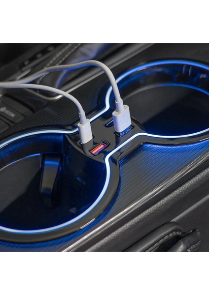 Honda Civic Için Araba Su Kupası Tutucu Ortam Işığı 11TH 2021-2024 Hatchback Merkezi Kontrol Hızlı Şarj Genişleme Dock (Yurt Dışından) fırsatları