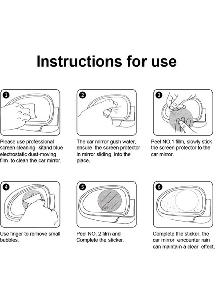 6pcs Araba Dikiz Aynası Filmi Araba Yan Aynası Anti-Parlama Filmi Nano Film Anti-Bavul Yağmur Su Geçirmez Membran Koruyucusu Araba Dikiz Aynası Yan Pencere (Yurt Dışından) indirimleri