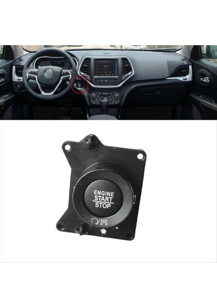 Araba Motoru Başla Durdur Buton Tek Düğmeli Anahtar 6CK47DX9AB 53244208 Jeep Cherokee 2014-2018 (Yurt Dışından) fırsatları