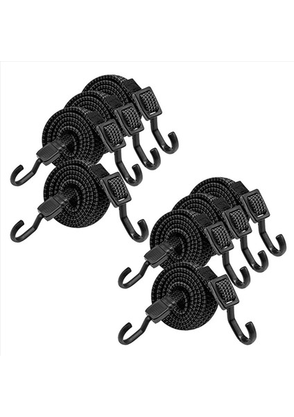 Kancalı Bungee 8 Adet Kancalı Genişletir Bisiklet Taşıyıcıları Için 100 cm Ayarlanabilir Elastik Kayış Motosikletler (Yurt Dışından)
