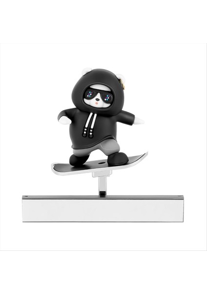 Tesla Model Y/3/cybertruck 2017-2026 Aksesuarları Için Kayma Kaykay Ayı Araba Iç Kontrol Ekran Dekorasyonu (Yurt Dışından)