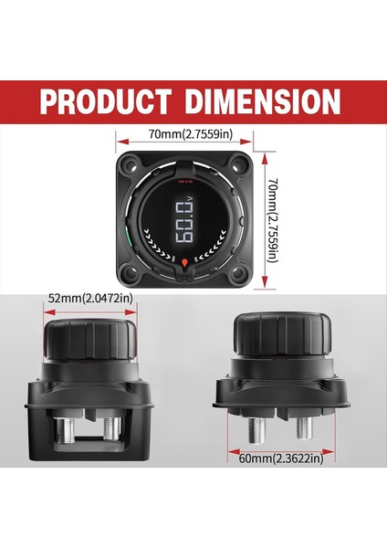 Deniz Botu Araba Kamyonu Için Voltmetre Master Izolatör Kesi/kapatma Anahtarı DC5-60V ile Pil Bağlantı Anahtarını Yükselt (Yurt Dışından) modelleri