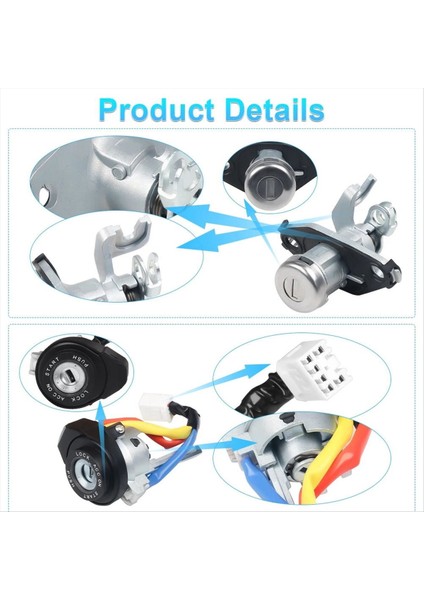 Araba Ateşleme Anahtarı Hyundai Sonata Için Sol Kapı Kilidi 2009-2014 812503SA00 81970-3SA00 Lhd (Yurt Dışından) modelleri