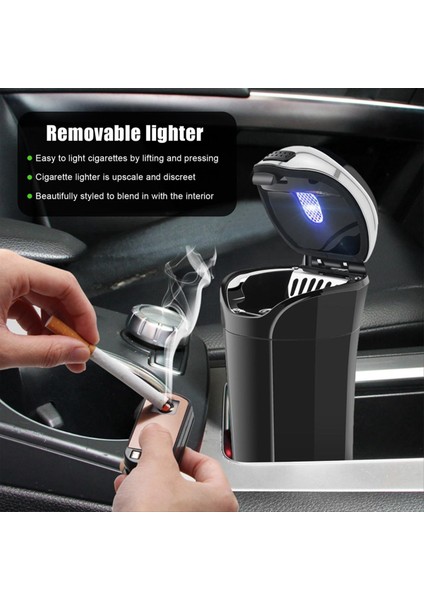 LED Işık Mini Araba Kül Tepsi Çöp Kutusu ile Kapalı Soyunabilen USB Şarj Edilebilir Çekiş ile Araba Kültresi (Yurt Dışından) indirimleri