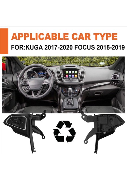 Araç Direksiyon Simidi Sol Yan Çok Fonksiyon Anahtarı Düğmesi Montajı GJ5T-14K147BA Ford Kuga 2017-2020 Odak 2015-2019 (Yurt Dışından) fırsatları