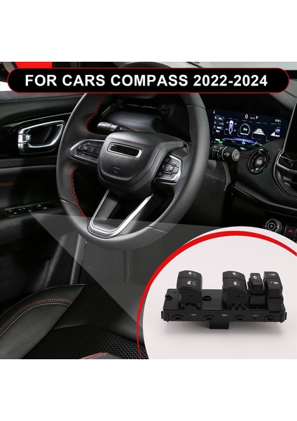 Araba Sürücü Tarafı Elektrikli Güç Pencere Kontrol Anahtarı Cam Kaldırma Anahtarı 60961240 60968633 Jeep Pusulası Için 2022-2024 Lhd (Yurt Dışından) modelleri