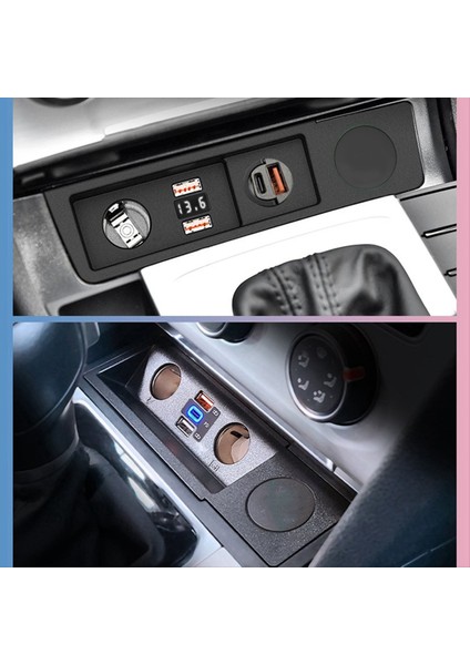 Passat B6 B7 cc Için Araba Şarj Cihazı R36 Çakmak Ayrıştırıcı USB Hızlı Şarj 3A2C Tip C (Yurt Dışından) modelleri