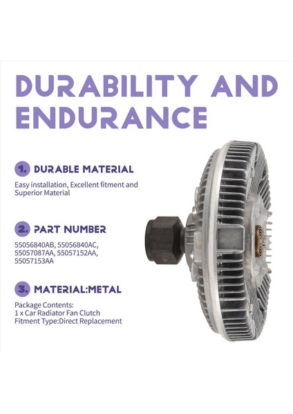 Araba Radyatör Fan Debriyajı 55056840AB Dodge Ram 1500 2500 3500 Pıckup 4000 2009-2020 V8 5 7l (Yurt Dışından) indirimleri