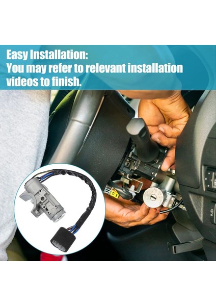 Hyundai Accent Lhd Için 2 Anahtar ile Araba Ateşleme Kilit Silindir Anahtarı Montajı 81900-25A50 (Yurt Dışından) fırsatları